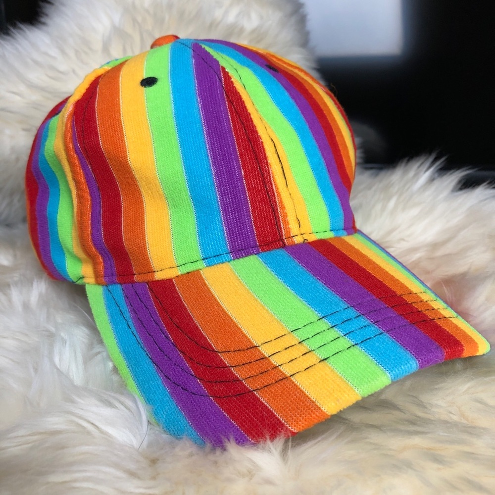 Rainbow Baseball Hat NWOT